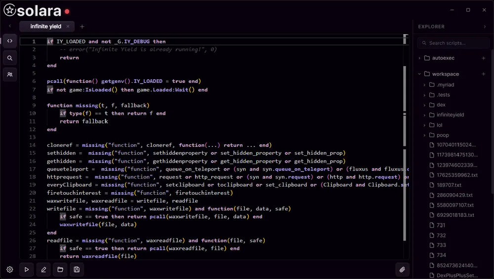 Solara in the Amethyst theme.